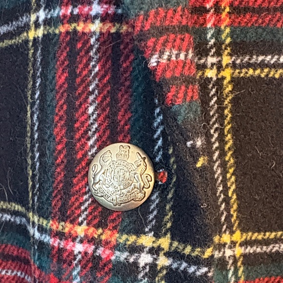 J.Crew Stewart Tartan Wool-Blend Schoolboy Women's Blazer - Black and Red Sz 10 - Picture 3 of 9